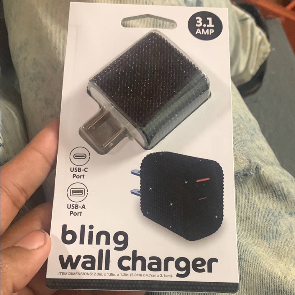 Bling Wall Charger - Black